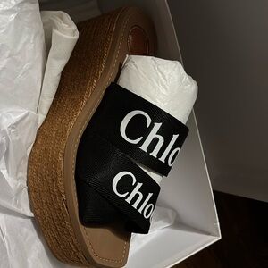 Chloe woody wedge espadrille